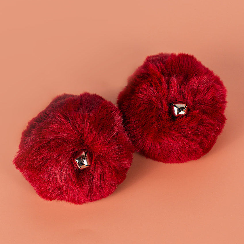「pompom」 Plush Vegan Fur Pompom Decorative Keychain with Lobster Clasp