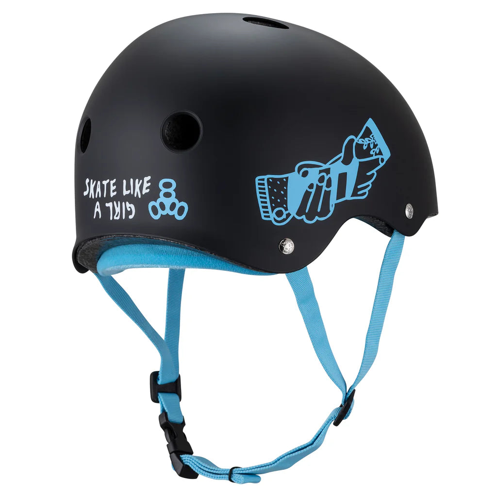 Triple8 Certified Sweatsaver Helmet - Skate Like a Girl – Fritzy's Triple8 Certified Sweatsaver Helmet - Skate Like a Girl – Fritzy's