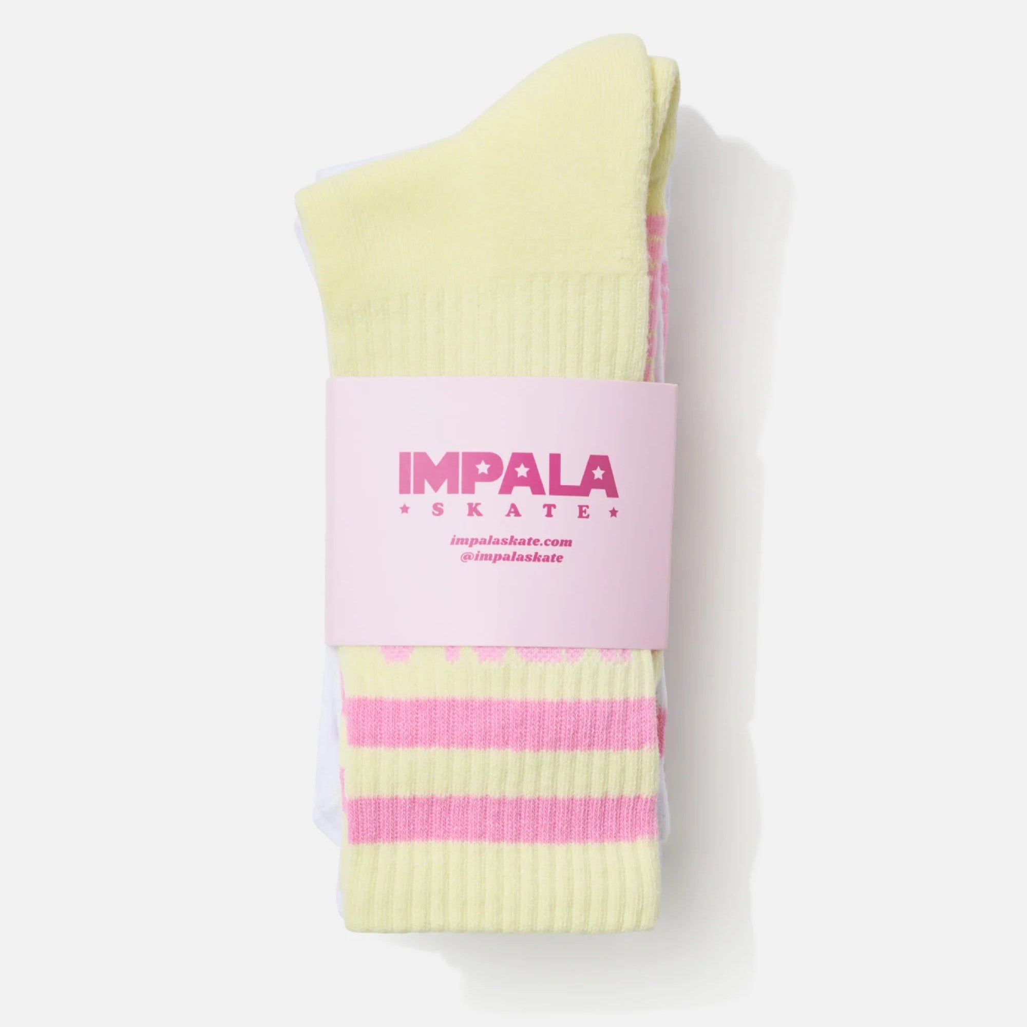 Impala Stripe Crew Socks - Petal