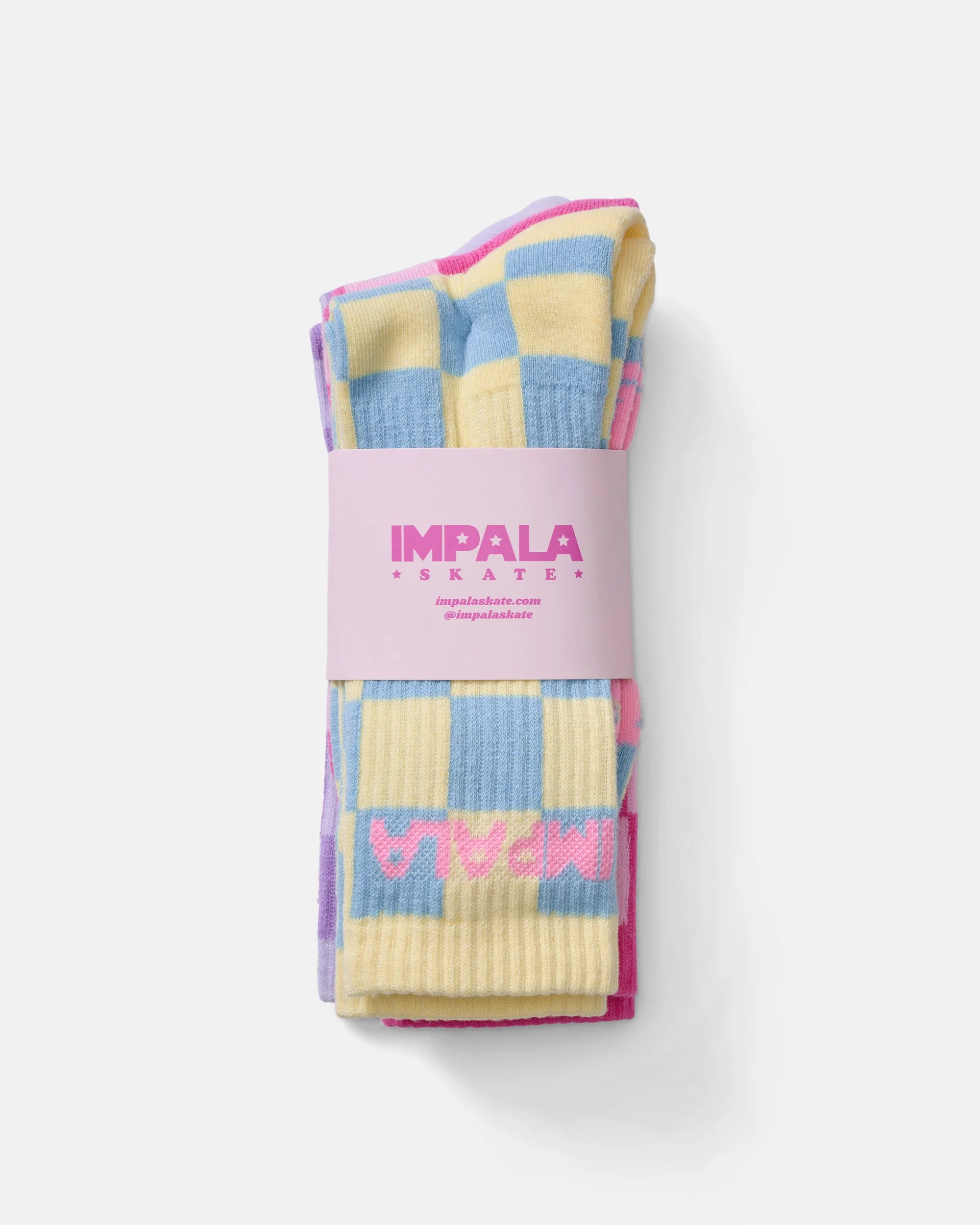 Impala Skate Socks 3 pk - Check
