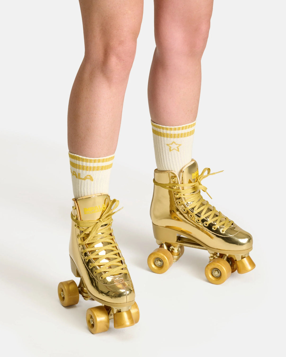 Gold roller authentic skates