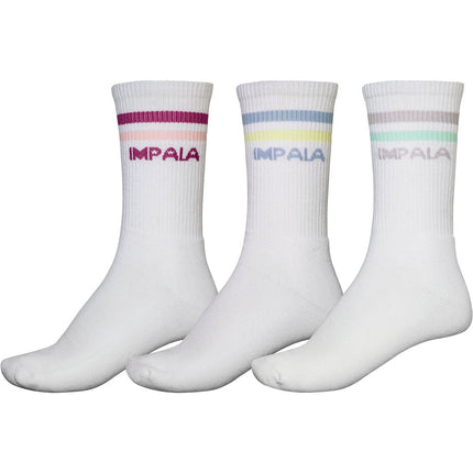 Impala Stripe Crew Socks - Pastel Fade