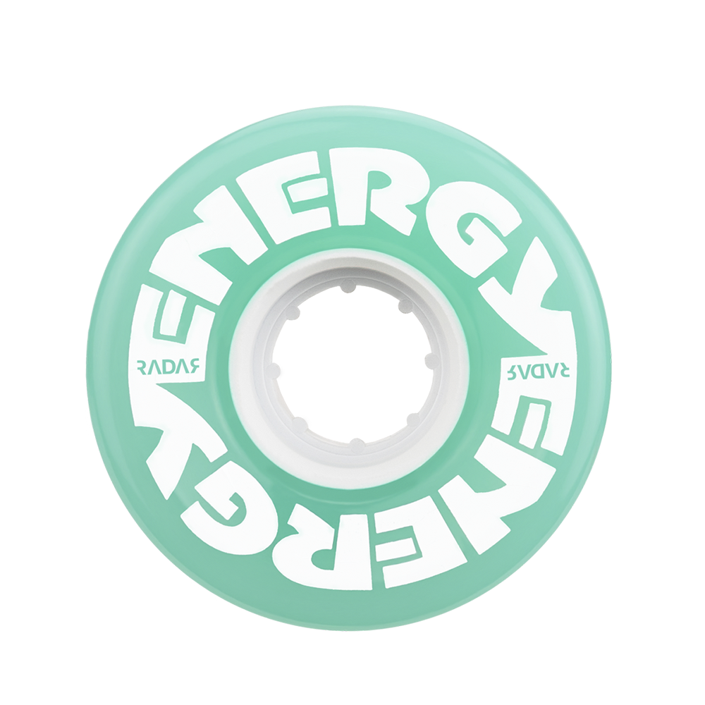 thumbnail image 2 of Radar Energy 57 Roller Skate Wheels - 4 Pack 78A 31x57mm Outdoor Skate Wheels In Aqua Color 2 of 12
