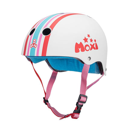 Casco Sweatsaver certificado por Triple8 - Moxi Stripey 